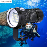 LED Diving Flashlight Torch 20000Lumens 6 x XHP70 Underwater Lighting 100m Waterproof Tactical Torch For Camera Video Fill Light