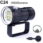 LED Diving Light 20000Lumens 15*L2 LED Flashlight Underwater 100m Waterproof Tactical Torch FOR Camera Video Fill Light