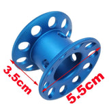 15m 20m Mini Scuba Diving Spool Finger Reel Bolt Snap Hook Aluminum Alloy Free Diving Finger Spool Dive Reel