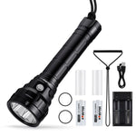 Wurkkos DL40 Diving Flashlight Bright 5000lm Dive light with 4*LH351D 90CRI 26650 IPX-8 Waterproof Underwater Torch Light 5000K