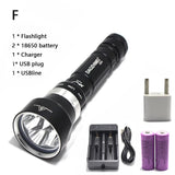 Powerful LED L2 Scuba Diving Flashlight 26650 Dive Light tactic Torch Underwater Flashlight Waterproof Diving Lamp lanterna