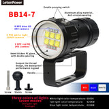 Professional Underwater 27 LED Photography Light Highlight Lamp 20000Lumens Diving Flashlight 100M Waterproof Video Camera torch