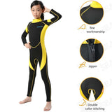 2.5MM Neoprene Wetsuits Kids Swimwears Diving Suits Long Sleeves Boys Girls Surfing Children Rash Guards Snorkel One Pieces