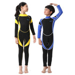 2.5MM Neoprene Wetsuits Kids Swimwears Diving Suits Long Sleeves Boys Girls Surfing Children Rash Guards Snorkel One Pieces