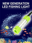 70W 130W DC 12V Green White Squid IP68 High Power Fish Attractant Stick Bait Lure Night Submersible Underwater LED Fishing Light