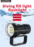 Professional Underwater 27 LED Photography Light Highlight Lamp 20000Lumens Diving Flashlight 100M Waterproof Video Camera torch