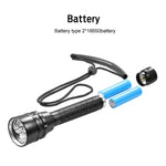 Powerful LED Diving Flashlight Super 8000LM 3/5LED Professional Underwater Torch IP8 Waterproof rating Lamp Using 18650 Battery