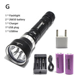 Powerful LED L2 Scuba Diving Flashlight 26650 Dive Light tactic Torch Underwater Flashlight Waterproof Diving Lamp lanterna