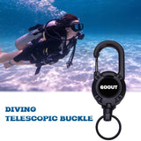 Diving Telescopic Buckle Steel Wire Rebound Scuba Diving Camera Hanging Rope Hook Anti Loss Rope Diving Bcd Accessories