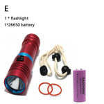 Best Diving Flashlight L2 Dive Lantern Lamp Underwater LED Dive Lights, 3800 Lumen stepless Dimming Torch For Camping, Fishing