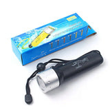 Led  Underwater Flashlight Ip68 Waterproof 5Th Battery Aa*4  Portable Special Plastic Professional Diving Light Flashlight