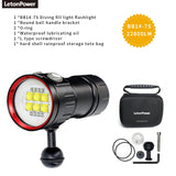 Professional Underwater 27 LED Photography Light Highlight Lamp 20000Lumens Diving Flashlight 100M Waterproof Video Camera torch