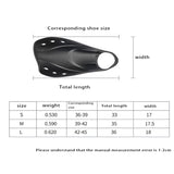 Adults Short Light Full Foot Pocket Travel Size Short Blade Fins Flippers For Snorkeling Diving Scuba Swimming