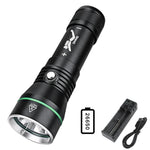 BORUiT 2000LM LED Scuba Diving Flashlight Super Bright P50 IPX8 Waterproof Torch Underwater 100M Spearfishing Lantern