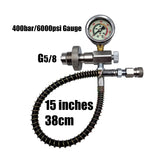 HPA Scuba Diving Chargeing Adapter HP Filling Station With Hose 6000psi/400bar Gauge DIN Connector Big Tank To Small Bottles