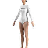 know dream Integrated women's diving suit 2mm Neoprene White Wetsuit CR Super Elastic Bikini Women's Diving Suit Surfing Swimmin