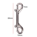 DIZETION 65mm 90mm 100mm 115mm Double Ended Scuba Diving Hook Stainless Steel Eye Bolt Snap Hook Quick Draw Link Carabiner