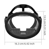 Oval Diving Mask Spearfishing Mask Classic Retro-Style Panoramic Wide View Scuba Goggles Tempered Glass Lens for Adults