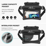 MoKo Waterproof Phone Pouch Fanny Pack Floating Dry Bag for Swimming Kayaking Snorkeling Compatible with iPhone 14 13 12 Pro Max