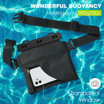 MoKo Waterproof Phone Pouch Fanny Pack Floating Dry Bag for Swimming Kayaking Snorkeling Compatible with iPhone 14 13 12 Pro Max