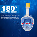 Underwater Snorkeling Full Face Children Swimming Mask Set Scuba Diving Respirator Masks Anti Fog Safe Breathing for Kids Adult