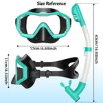 Snorkel Mask 3 Windows Panoramic Wide View HD Three-Lens Adjustable Scuba Snorkeling Swimming Diving For Adults and Kids