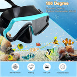 Diving Mask Snorkel Set For Adults Tempered Glass Scuba Professional Panoramic Snorkeling Gear Swimming Training Snorkel Kit