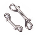 DIZETION 65mm 90mm 100mm 115mm Double Ended Scuba Diving Hook Stainless Steel Eye Bolt Snap Hook Quick Draw Link Carabiner