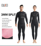 Neoprene 3MM Men Women Wetsuit Jacket Scuba Diving Suit Surf Snorkeling Underwater Spearfishing Fishing Kitesurf Equipment