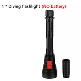 8000 Lumens 4*XHP70 Underwater Super Brightness Diving Flashlight 26650 Waterproof Scuba flash light 3-Modes Dive headlight