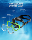 Snorkel Mask 3 Windows Panoramic Wide View HD Three-Lens Adjustable Scuba Snorkeling Swimming Diving For Adults and Kids