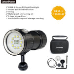 Professional Underwater 27 LED Photography Light Highlight Lamp 20000Lumens Diving Flashlight 100M Waterproof Video Camera torch