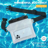 MoKo Waterproof Phone Pouch Fanny Pack Floating Dry Bag for Swimming Kayaking Snorkeling Compatible with iPhone 14 13 12 Pro Max