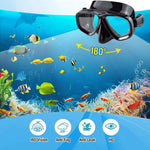 Dry Snorkel Set Diving Mask Professional Scuba Swimming Goggles Anti-Leak Anti-Fog Wide View Tempered Glass Lenses Adults Youth