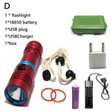 Best Diving Flashlight L2 Dive Lantern Lamp Underwater LED Dive Lights, 3800 Lumen stepless Dimming Torch For Camping, Fishing