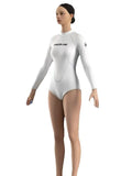 know dream Integrated women's diving suit 2mm Neoprene White Wetsuit CR Super Elastic Bikini Women's Diving Suit Surfing Swimmin