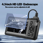 Industrial Endoscope With Light 4.3-inch LCD HD Digital Camera Handheld Waterproof Sewer Inspection Camera 8 LED lights