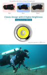 V10S II 1200lm Diving light Scuba 6500K Scuba diving flashlight Underwater 100m dive torch Submarine light Night dive freediving