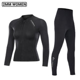 Neoprene 3MM 2MM Men Women Wetsuit Jacket Scuba Diving Suit Surf Snorkeling Underwater Fishing Spearfishing Kitesurf Equipment