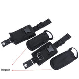 New 2Pcs Spare Black 1680D Nylon Scuba Diving Weight Belt Pockets With Quick Release Buckle -22.5X15x5cm