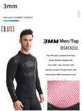 Neoprene 3MM Men Women Wetsuit Jacket Scuba Diving Suit Surf Snorkeling Underwater Spearfishing Fishing Kitesurf Equipment