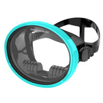 Oval Diving Mask Spearfishing Mask Classic Retro-Style Panoramic Wide View Scuba Goggles Tempered Glass Lens for Adults