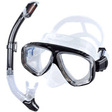 Dry Snorkel Set Diving Mask Professional Scuba Swimming Goggles Anti-Leak Anti-Fog Wide View Tempered Glass Lenses Adults Youth