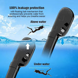 Snorkeling Mask 180°Panoramic View Silicone Dry Top Snorkeling Diving Swimming Goggles with 2 Snorkels Anti-Fog Anti-Leak