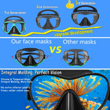 Panorama Snorkeling Mask New Professional Scuba Diving Mask Wave Proof Snorkeling Adult Silicone Skirt  Goggles Swimming