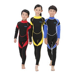 2.5MM Neoprene Wetsuits Kids Swimwears Diving Suits Long Sleeves Boys Girls Surfing Children Rash Guards Snorkel One Pieces