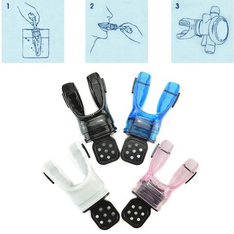 Non-Toxic Snorkel Regulator Diving Mouthpiece Scuba Moldable Bite Mouthpiece Second Stage Breathing Tube Silicone Accessories