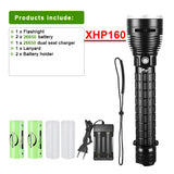 Brightest XHP160 Diving Flashlight Underwater 1000m Professional Waterproof Flashlight Underwater Lantern Rechargeable Dive Lamp