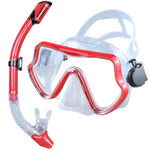 Scuba Diving Mask Snorkel Set For Adults Tempered Glass Professional Panoramic Snorkeling Gear Swimming Training Snorkel Kit