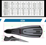 Professional Diving Fins Training Mono Full Pocket Swimming Snorkeling Fins Diving Fins Longfin Water Sports Equipment Fins